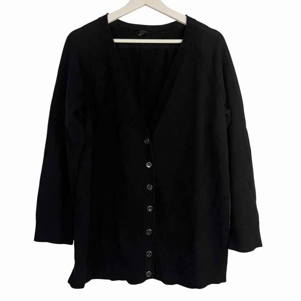 Talbots 1X Black V-Neck Cardigan